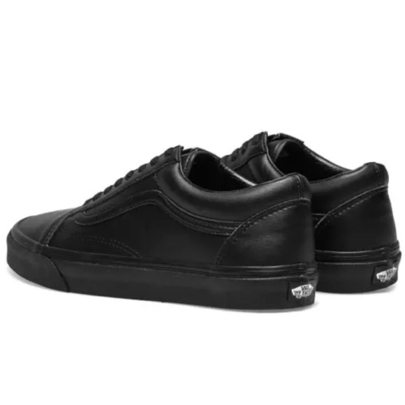 Vans Old Skool Leather Mono Black (Classic Tumble) Men’s/Women’s Sneakers - Picture 8 of 10